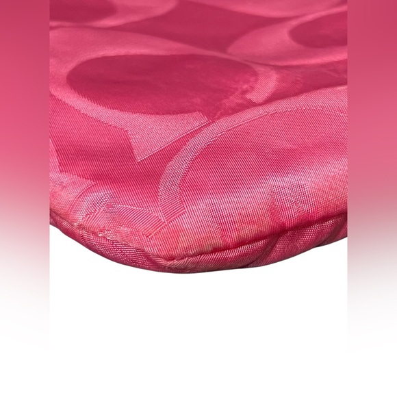 Coach Signature C Logo Nylon Zippered Cosmetic Pouch - Picture 4 of 12